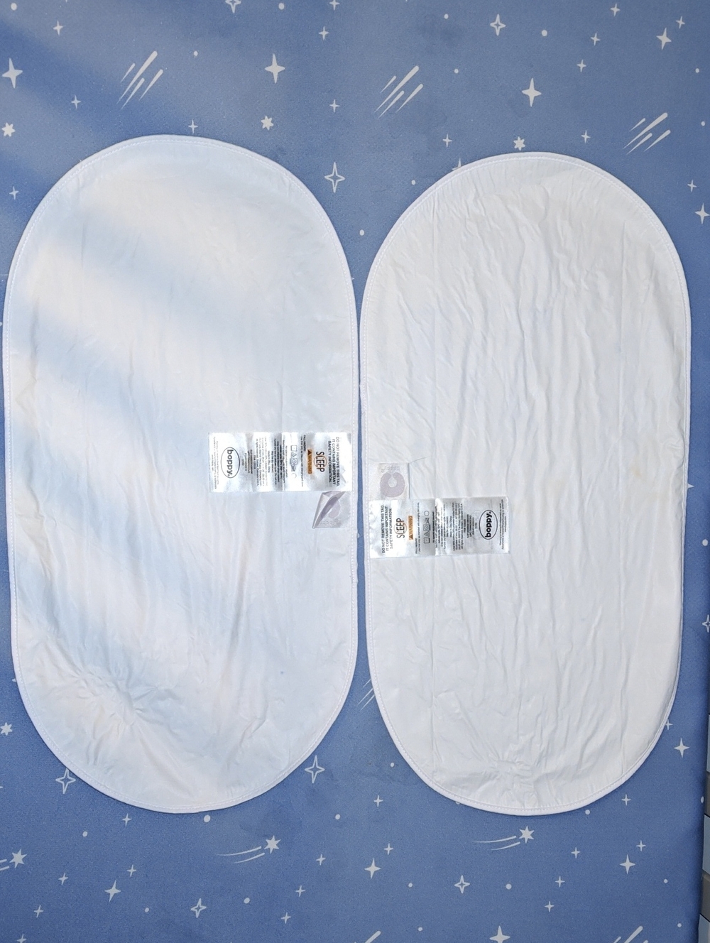 Boppi White Oval Changing Pad Liners - 2 Pack